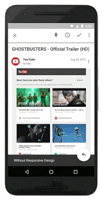 Gmail unterstützt Responsive Design