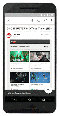 Gmail unterstützt Responsive Design